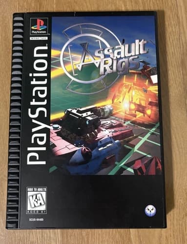 Assault Rigs PlayStation PS1 Longbox CIB Complete Game Case Manual Tested Works