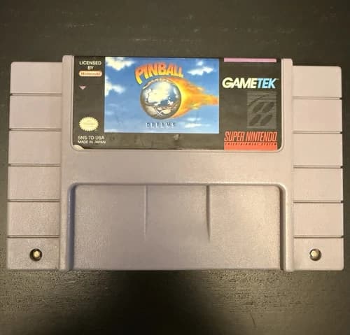 Pinball Dreams SUPER Nintendo - Classic 1992 Cartridge - Tested and Working!!
