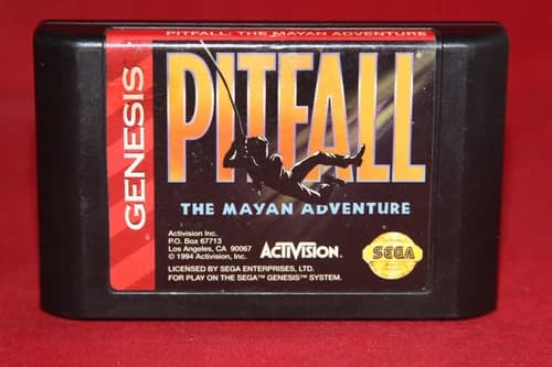 Pitfall: The Mayan Adventure (Sega Genesis, 1994) Authentic Game Cartridge