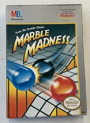 Marble Madness Nintendo NES Complete Tested -- S2G --