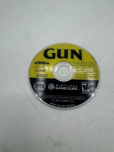 Gun (Nintendo GameCube, 2005) Disc Only tested and working