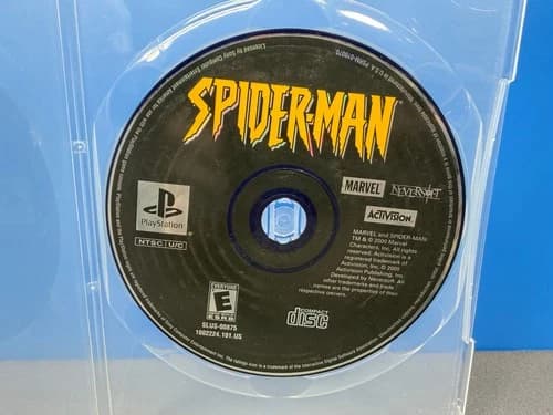PS1 PLAYSTATION 1 SPIDER-MAN SPIDER MAN SPIDERMAN GAME MARVEL