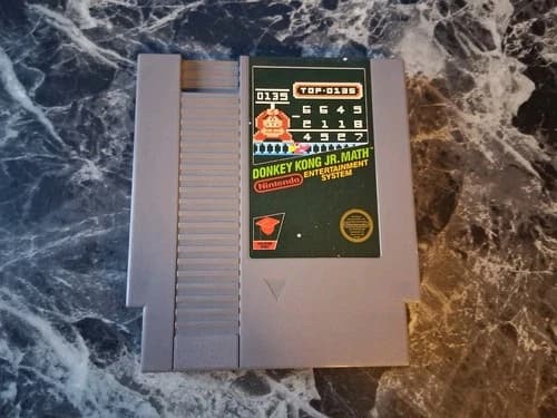 Donkey Kong Jr. Math Nintendo NES Authentic Tested Contacts Cleaned