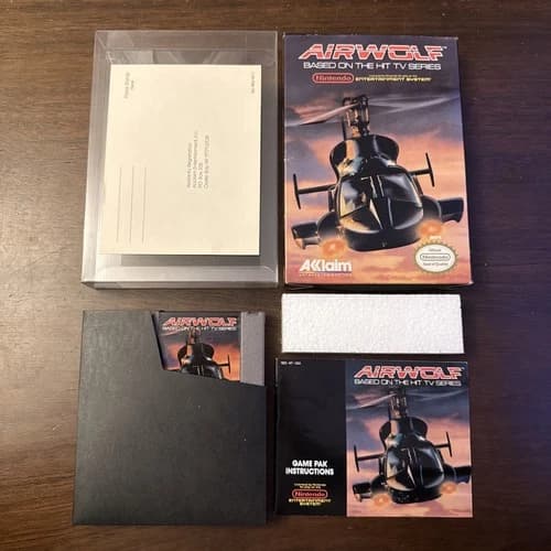 AirWolf (Nintendo NES) Complete W Reg - Tested - Complete