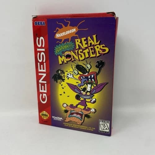 Nickelodeon AAAHH Real Monsters 1995 Sega Genesis Complete in Box (Not Tested)