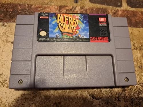 Super Alfred Chicken Super Nintendo SNES Authentic Working Free Fast Shipping