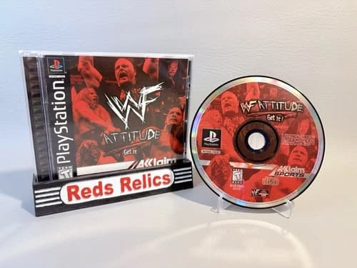 WWF Attitude PS1 Playstation - CIB Cleaned & Tested