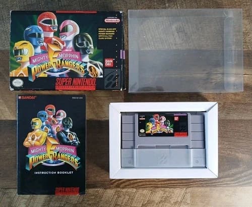 Mighty Morphin Power Rangers (Super Nintendo SNES) Complete CIB W/ Protector