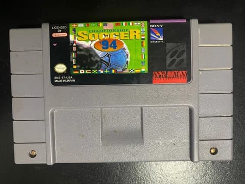 Championship Soccer '94 - Super Nintendo - Sony Imagesoft - Good Condition