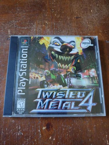 Twisted Metal 4 Sony PlayStation 1 PSOne PS1 Black Label Game No Back Cover