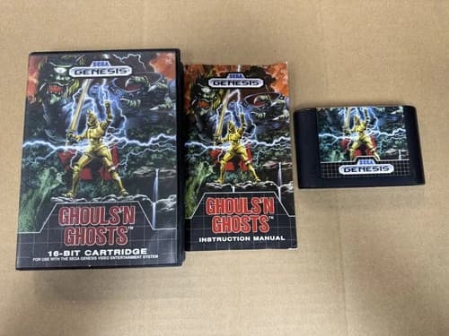 Ghouls 'n Ghosts Sega Genesis Complete In Box CIB Great Shape