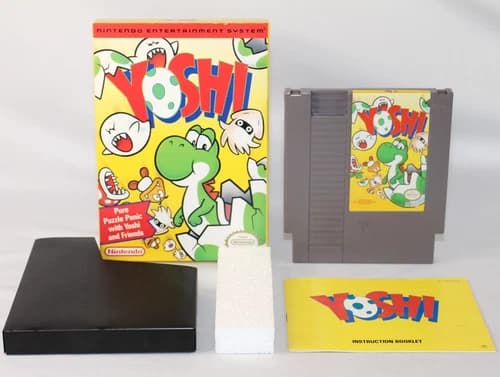 Yoshi NES Nintendo Complete CIB! Authentic! Great Condition! Very Nice!