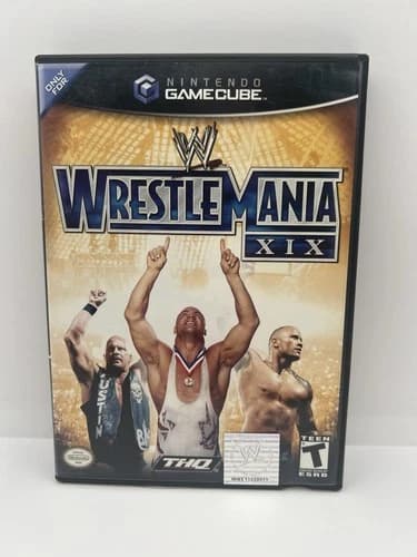 WWE Wrestlemania XIX 19 Nintendo GameCube CIB Black Label TESTED NICE CONDITION