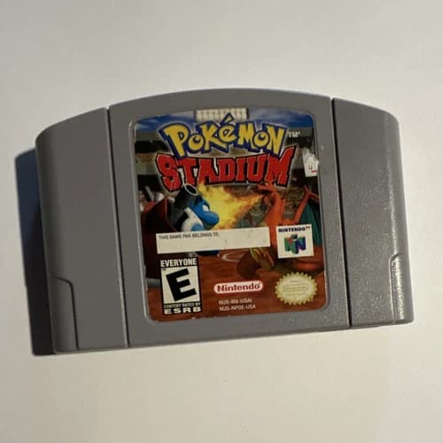 Nintendo Pokémon Stadium N64 Game Cartridge, E-Everyone, NTSC-U/C