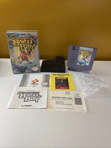 CIB The Adventures of Bayou Billy NES 1989 Konami Complete Box Manual Ins. Clean