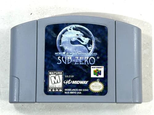 Mortal Kombat Mythologies: Sub-Zero (Nintendo 64, 1997) N64 Authentic Tested