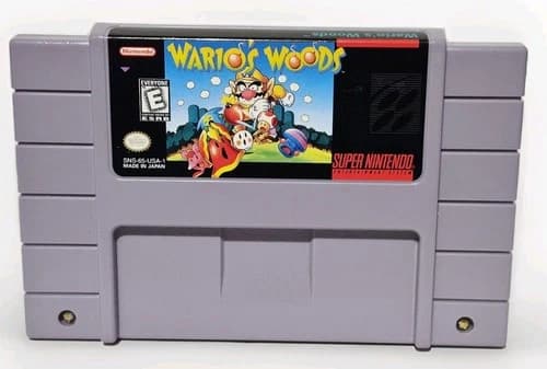 SNES WARIOS WOODS SUPER NINTENDO ENTERTAINMENT SYSTEM ~ CART ONLY TESTED WORKING