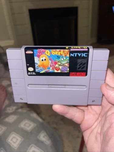 Q Bert 3 Super Nintendo SNES Video Game Vintage Cart Only Authentic Free Ship
