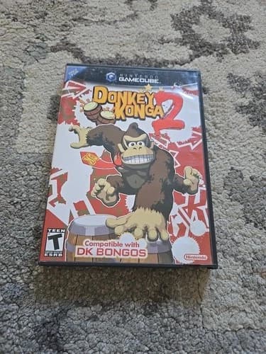 🔥Donkey Konga 2 (Nintendo GameCube, 2005) Cib Complete Tested Working