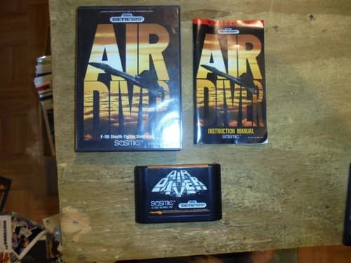 Sega Genesis 1990 Air Diver Game CIB Complete In Box