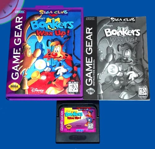 TESTED Sega GAME GEAR Disney BONKERS WAX UP with Manual Completed in NEW Box CIB