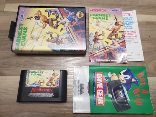 Earnest Evans - Sega Genesis Mega Drive MD Complete CIB Evan