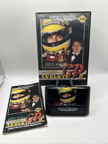 Super Monaco GP II (Sega Genesis, 1990) Complete CIB Manual, Game Tested