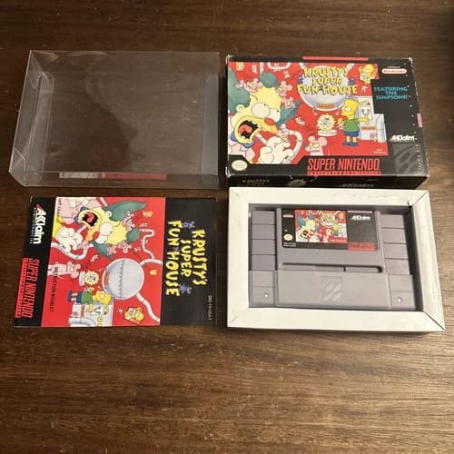 Krusty's Super Fun House (Super Nintendo SNES) Complete - Tested - Authentic