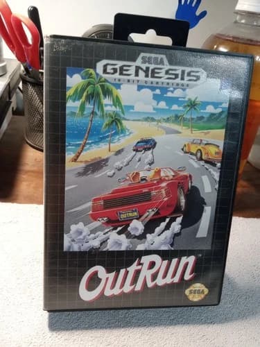 OutRun Sega Genesis 1991 CIB authentic, Cleaned/Tested RARE