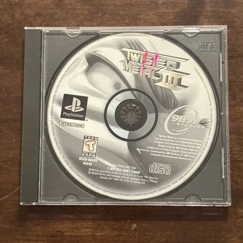 Twisted Metal III (3) PlayStation 1 Disc Only Read