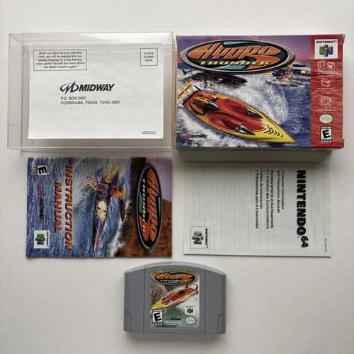 Hydro Thunder Nintendo 64 N64 Grey Cart Variant Complete In Box CIB Authentic