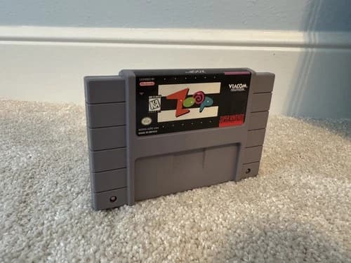 Super Nintendo SNES Zoop Video Game Tested Working