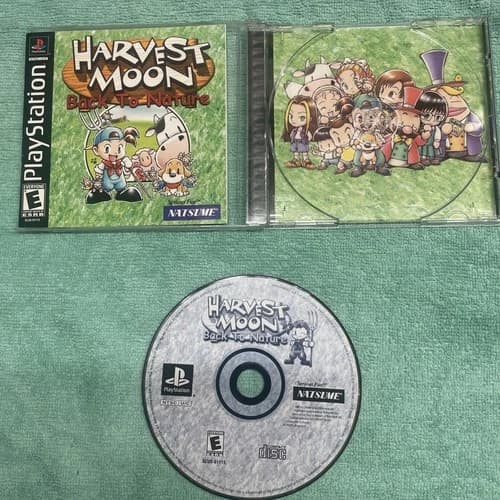 🔥PS1 Harvest Moon: Back to Nature Sony PlayStation CIB With Registration Card.