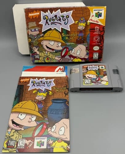 Rugrats Scavenger Hunt Nintendo 64 N64 CIB Complete W/ Manual Authentic