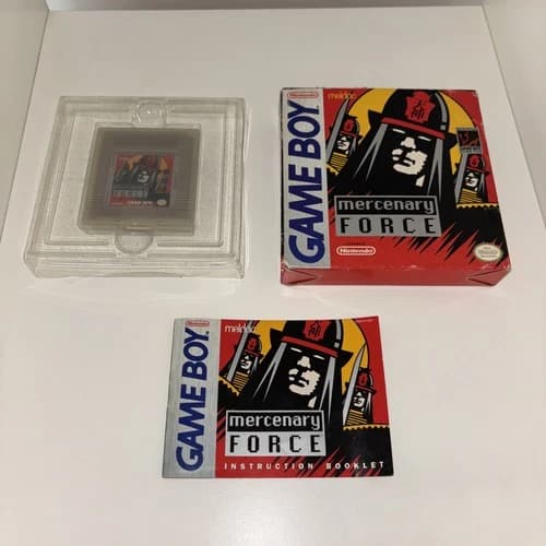 NINTENDO GAME BOY Mercenary Force Boxed With Manual Meldac CIB on Box