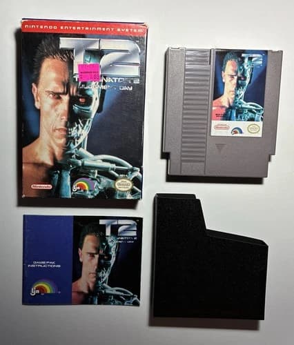 T2: Judgment Day Nintendo NES COMPLETE CIB Authentic Tested! Terminator 2