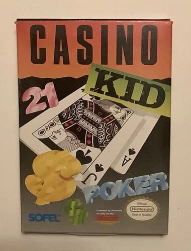 CASINO KID Nintendo NES SOFEL COMPLETE IN BOX Manual CIB