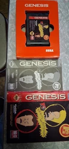 MTV's Beavis and Butt-Head (Sega Genesis, 1994) Complete CIB Tested & Working