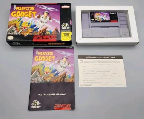 Inspector Gadget - Super Nintendo SNES - Complete CIB - W/reg Card - Tested!