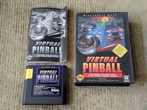 Virtual Pinball Sega Genesis Complete CIB Tested Working