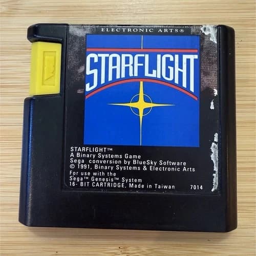 SEGA 💥 Starflight 💥 Genesis 💎 SAVES 💎 Battery Works! Cart Only Tested Works