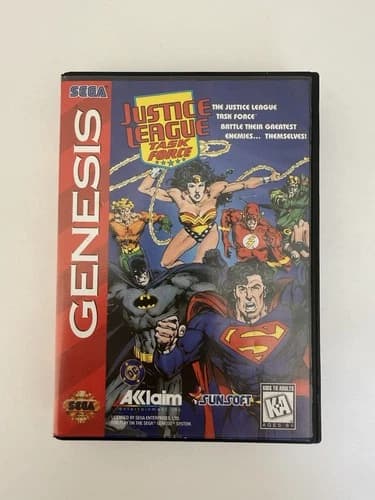 Justice League Task Force Sega Genesis Authentic And Tested Working