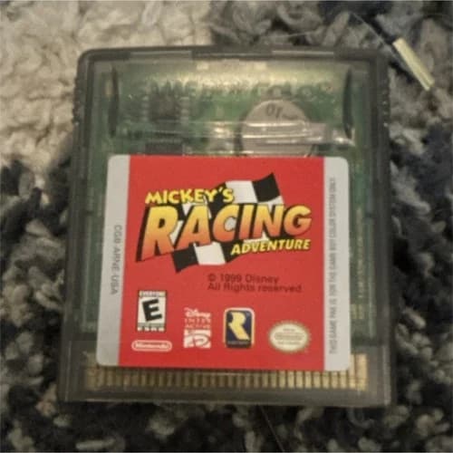 Mickey's Racing Adventure Racing Nintendo Game Boy Color NTS- tested and working