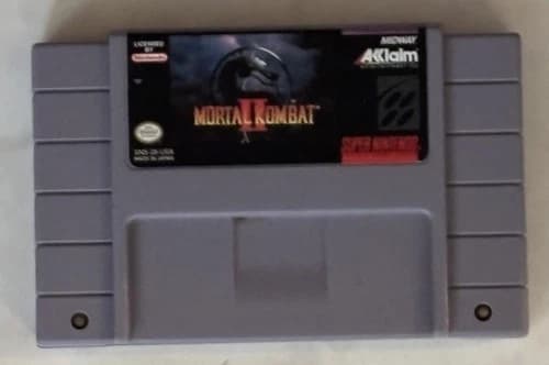 Super Nintendo SNES Mortal Kombat II (Cleaned, Tested & Working)