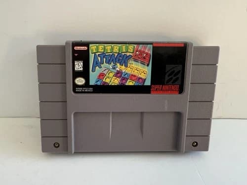 Tetris Attack Super Nintendo SNES, 1996 Authentic Tested Working Cartridge