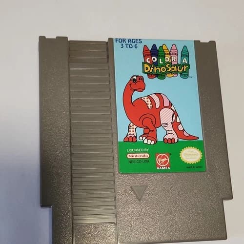 Color a Dinosaur Family/Kids Nintendo NES NTSC-U/C Cartridge. Clean. Tested
