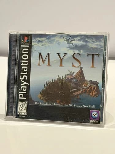 Myst (Sony PlayStation 1 PS1, 1996) Black Label Complete in box CIB Tested