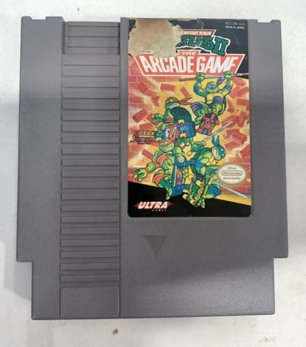 1989 Teenage Mutant Nina Turtles II The Arcade Game Authentic NES Cartridge