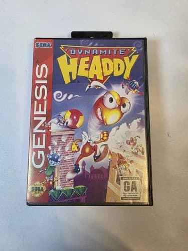 Dynamite Headdy (Sega Genesis, 1994) Tested Working, CIB