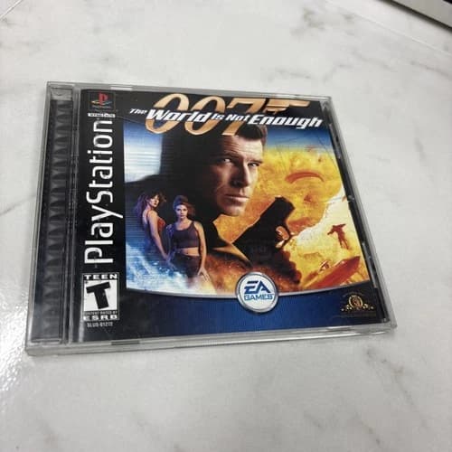 007 The World is not Enough Black Lbl Sony Playstation 1 PS1 CIB+reg card!